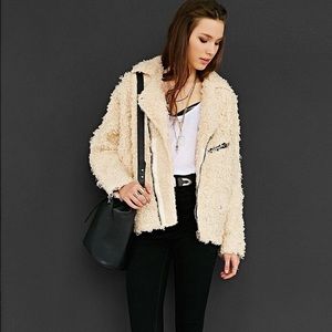 UNIF x Urban Outfitters Furry Moto Jacket XS NWT